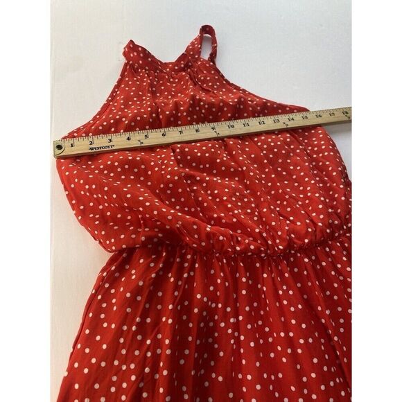 ECOWISH Women Dress Halter Neck Boho Polka Print Sleeveless Casual Backless Max - Picture 16 of 16